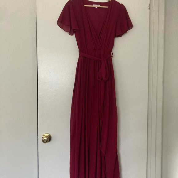 Baltic Born Kristina Dress in Burgundy - Picture 2 of 5